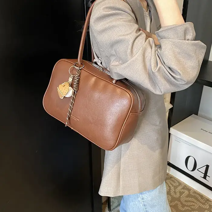 Sac Boston Grande Taille Rétro Urbain Simple et Tendance