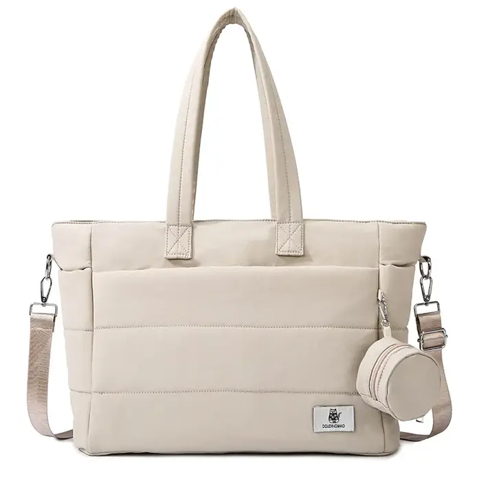 Sac pour femmes couleur unie sac fourre-tout trajet collège rembourré sac à bandoulière loisirs Simple femme sacs à