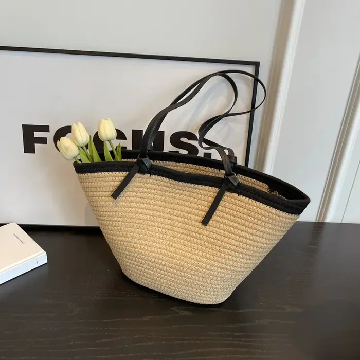Nouveau panier de voyage tissage sac de paille femmes bandoulière plage mode sac à bandoulière à la 