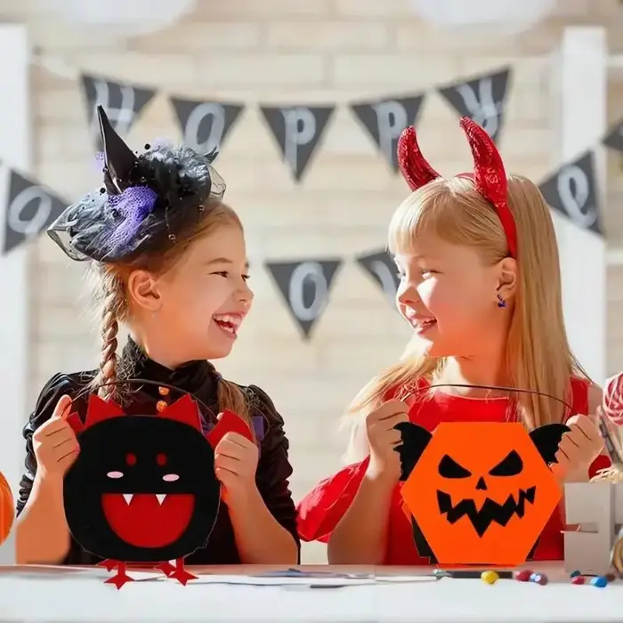 Sac fourre-tout en forme de hibou chauve-souris en feutre pour Halloween