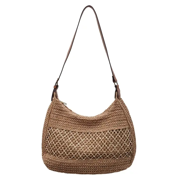Sac fourre-tout en paille grande capacité