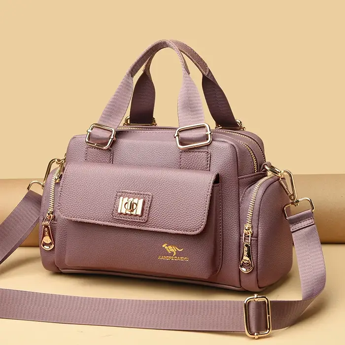 Sac bandoulière grande capacité style moto pour femme