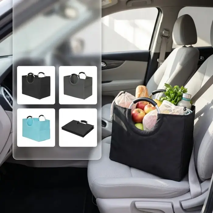 Sac de courses multifonctionnel avec poignées en aluminium