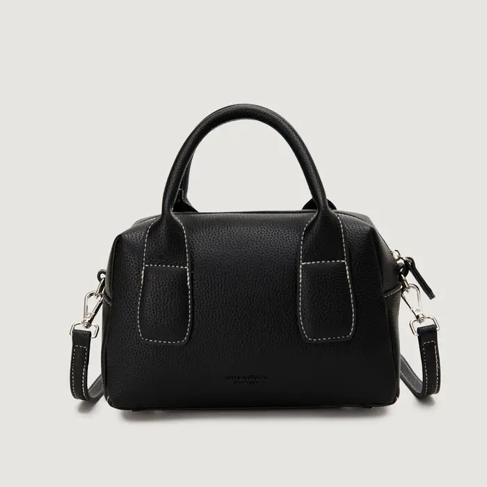 Mini sac Boston pour femme, sac à main à bandoulière simple en Pu, petit sac carré, disponible en tr