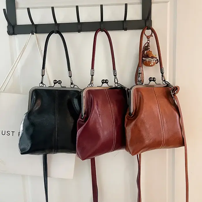 Sac à main marron de Style Vintage pour femmes