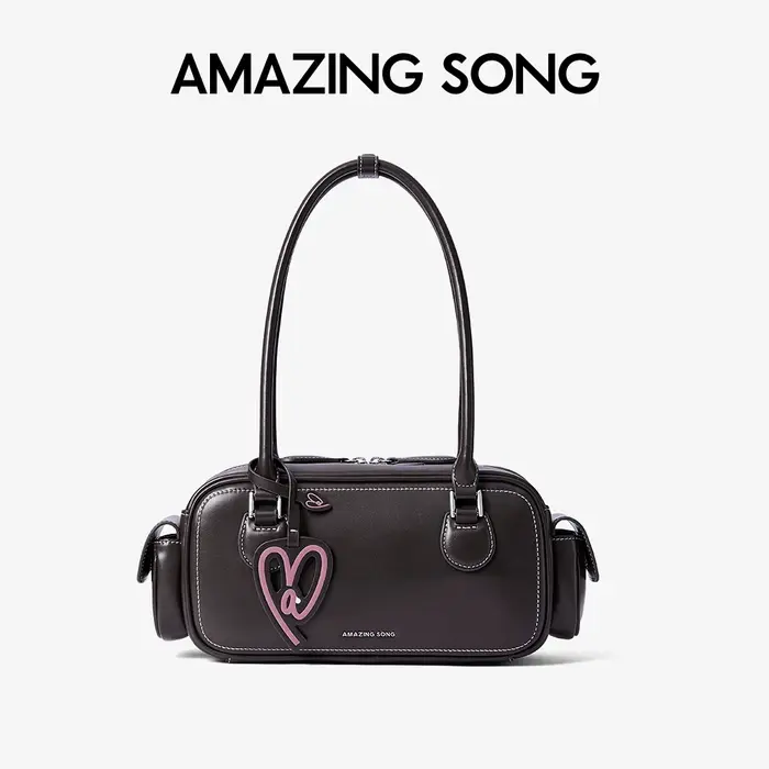 Sac à bandoulière linéaire style bowling classique rétro chic BGT Amazing Song Toast Bag