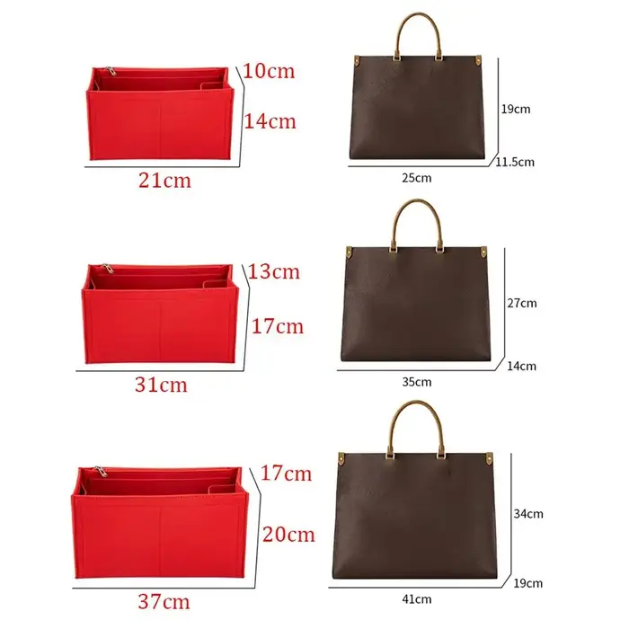 Feutre insérer doublure sac à main organisateur pochette sac