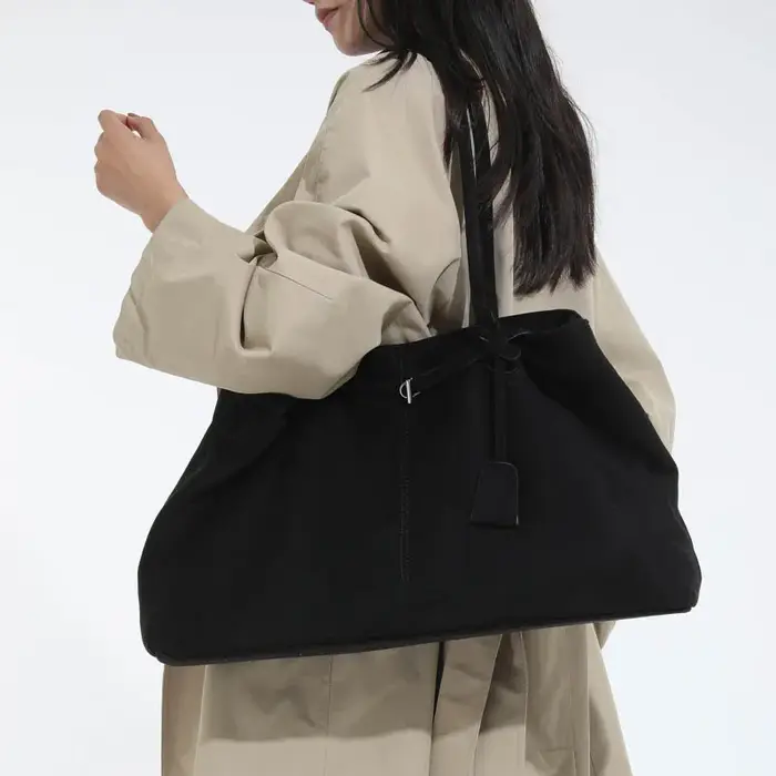 Femmes Sac fourre-tout en daim couleur unie Sac à bandoulière grande capacité sacs à main à la mode sacoche