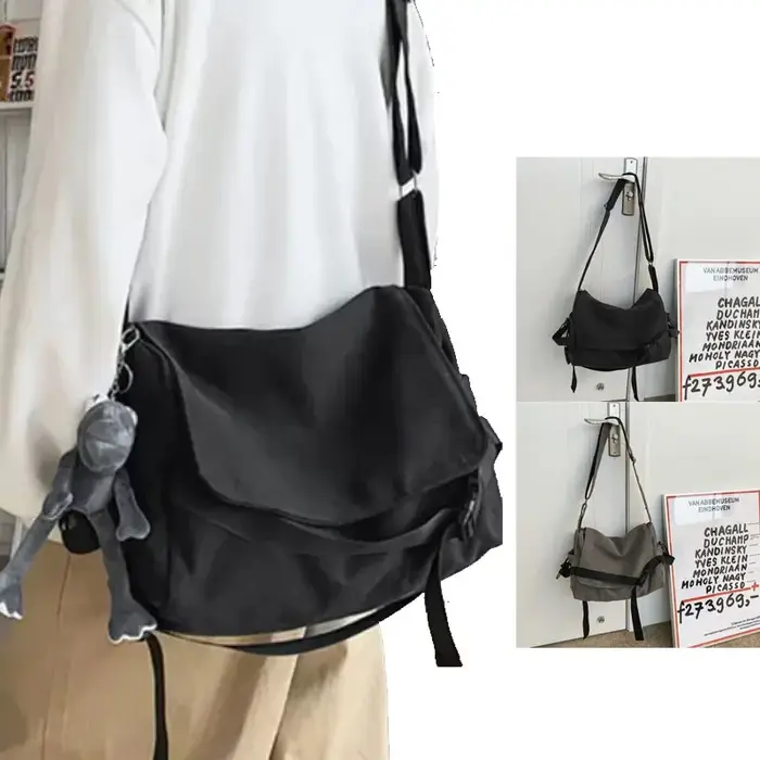 Sac messager en toile dames grande capacité sacs à main sac à bandoulière jeunes filles étudiants