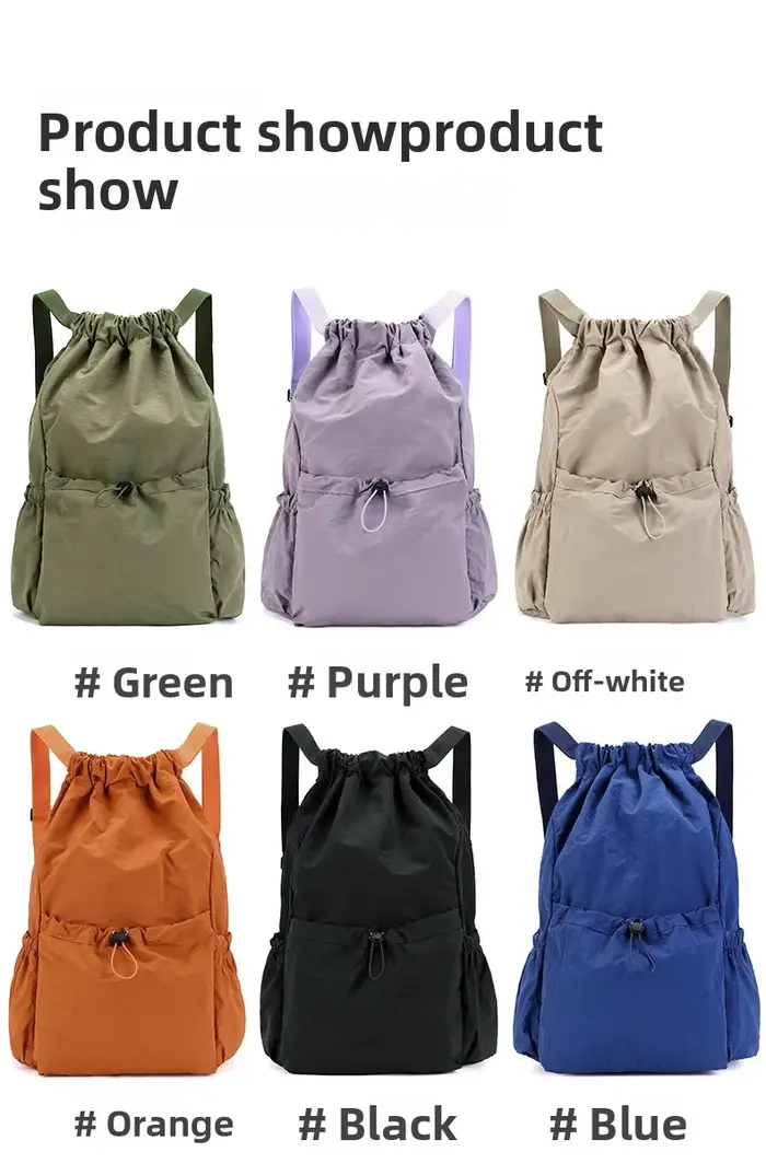 Sac à dos pliable avec cordon de serrage