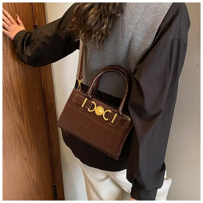 Sac à langer vintage en cuir pour femme