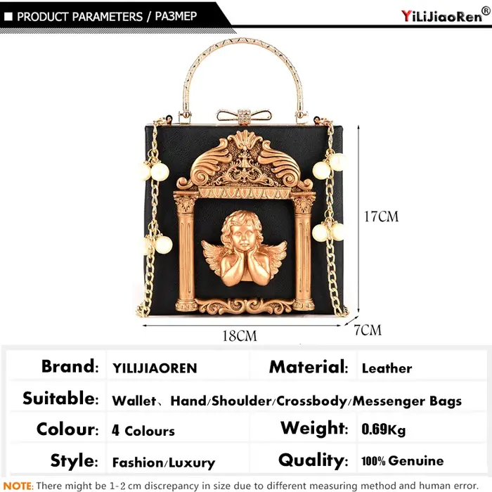 Luxe ange femme sacs à Main mode perle femmes Sac bandoulière marque en cuir