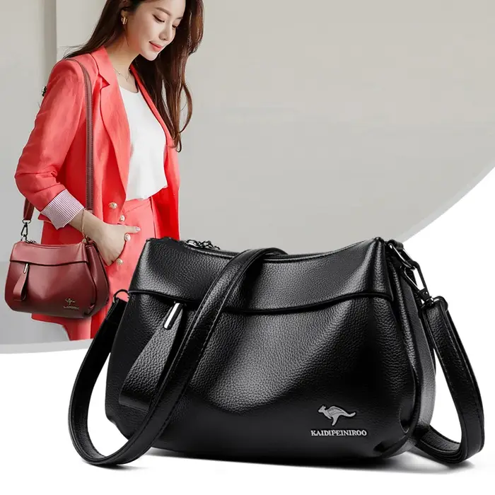 Boston-Petit sac à main en cuir vintage pour femme