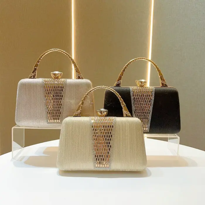 Pochette de soirée élégante en strass pour femmes