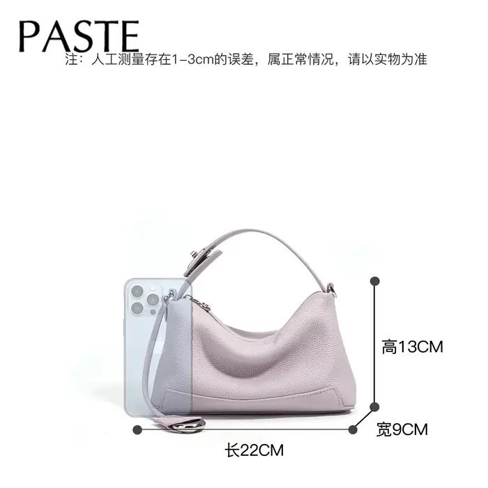 Sac à main en cuir de vache véritable pour femmes