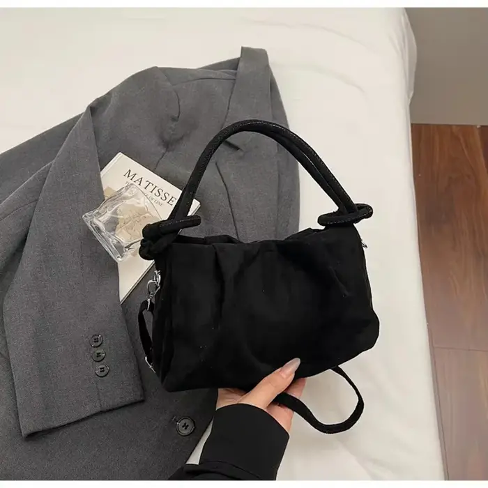 Nouveau sac bandoulière rétro en daim pour femme