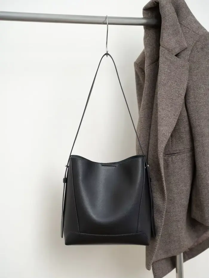 Sac à bandoulière pour femme en cuir véritable marron