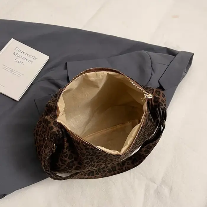 Sac fourre-tout tendance imprimé léopard pour femmes