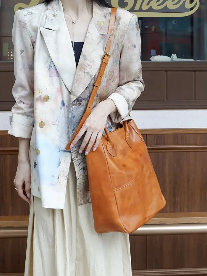 PNDME designers vintage fait à la main en cuir de vachette tanné végétal sac fourre-tout pour femme sac à bandoulière
