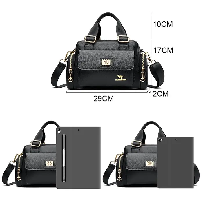 Sac à main en cuir souple de grande capacité pour femmes