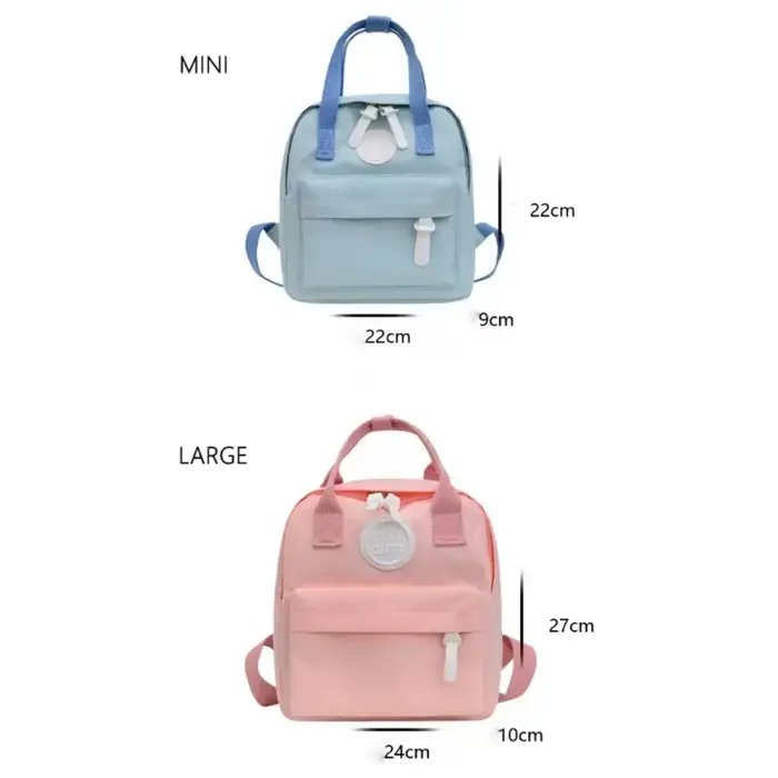 Sacs à dos pour enfants 2022 nouveau sac d'école pour filles rétro femmes Mini sac à dos mode couleur unie petits