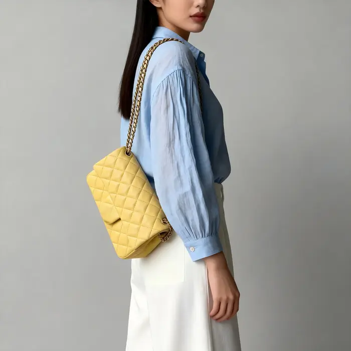 Sac bandoulière minimaliste, joli sac à main pour tous les jours avec une texture matelassée, idéal