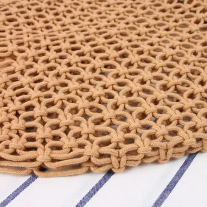 Sac à main bandoulière bohème en crochet ajouré à une épaule avec poche intérieure