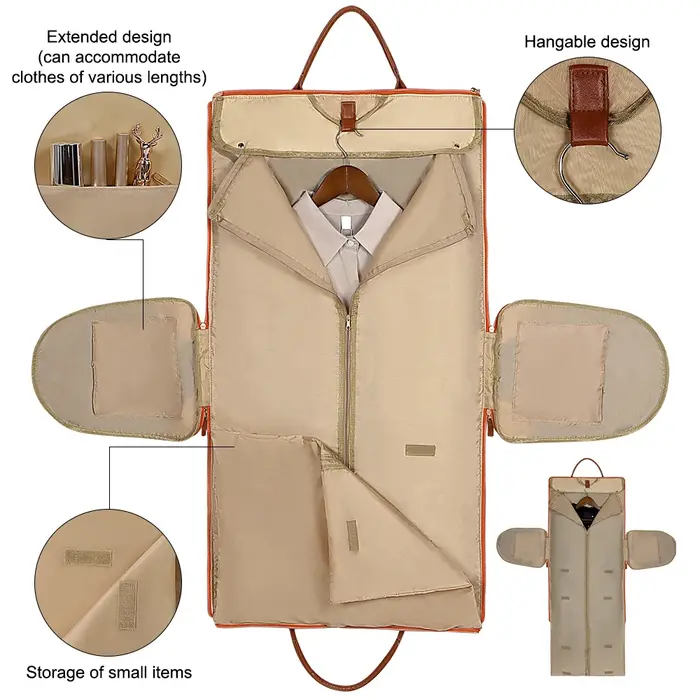 Sac de voyage 2 en 1 pour vêtements