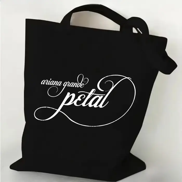 Sac de shopping Ariana Grande Petal Album pour femmes et filles, sac en toile décontracté, sac fourr