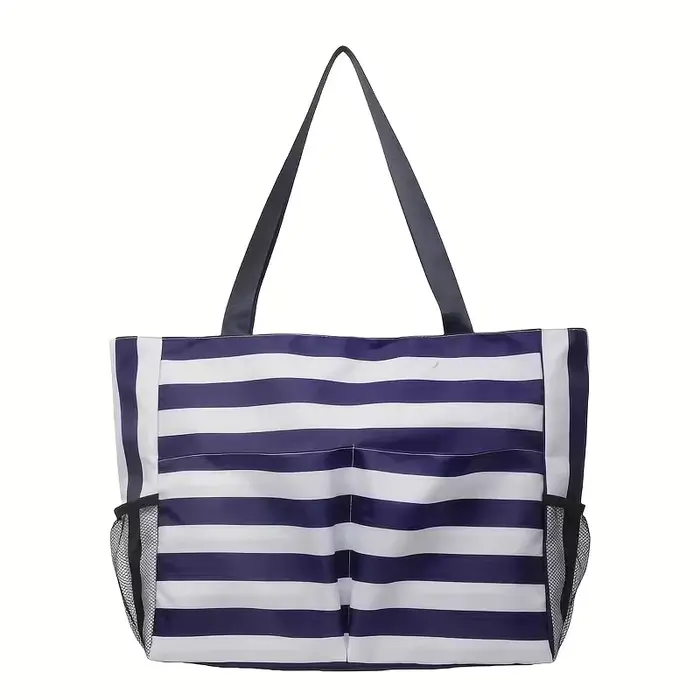 Grand sac de plage imperméable pour femmes avec fermeture à glissière