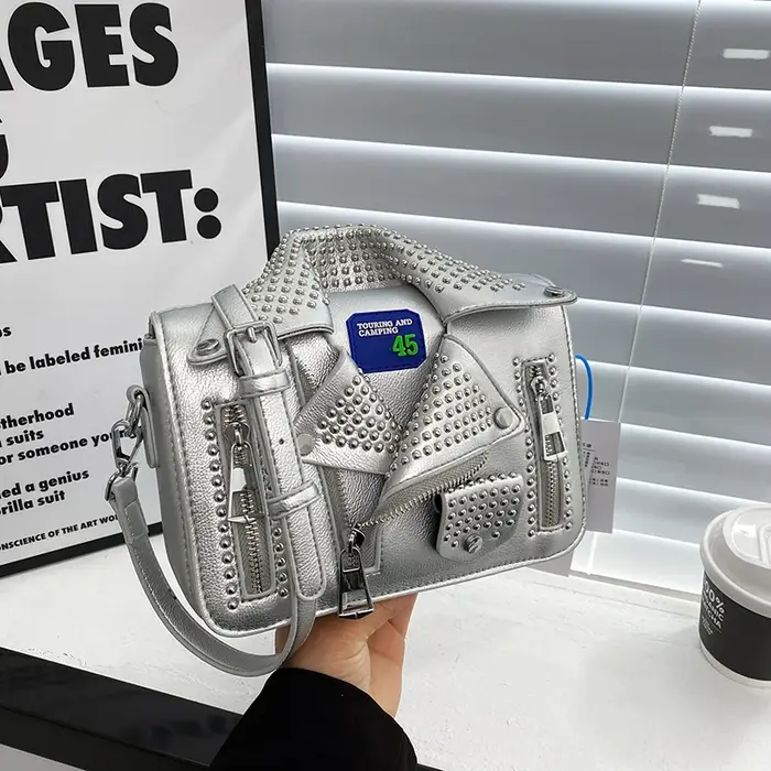 Sac à bandoulière clouté Hip Hop pour femme