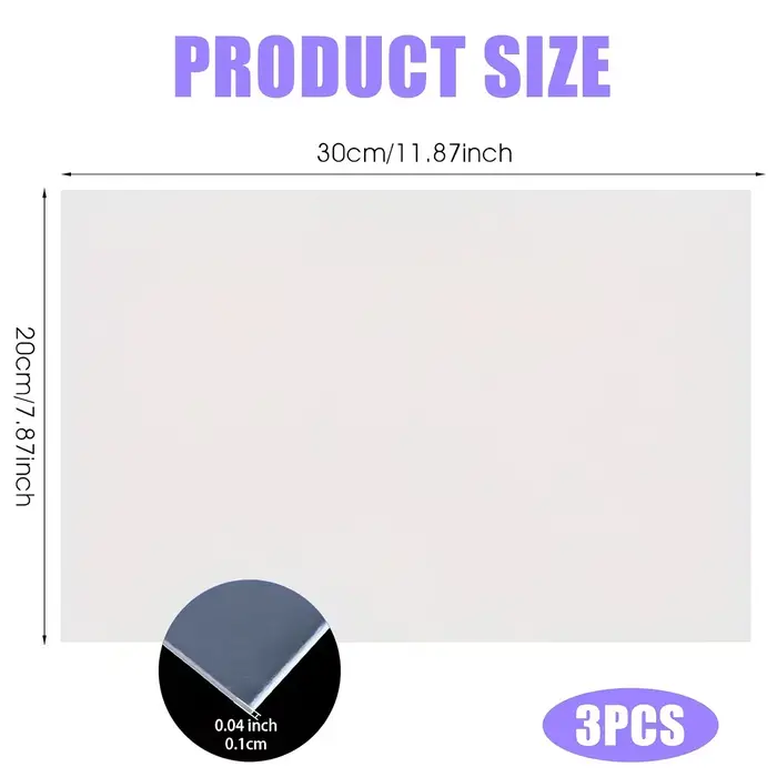 3 inserts rectangulaires en plastique pour fonds de sacs