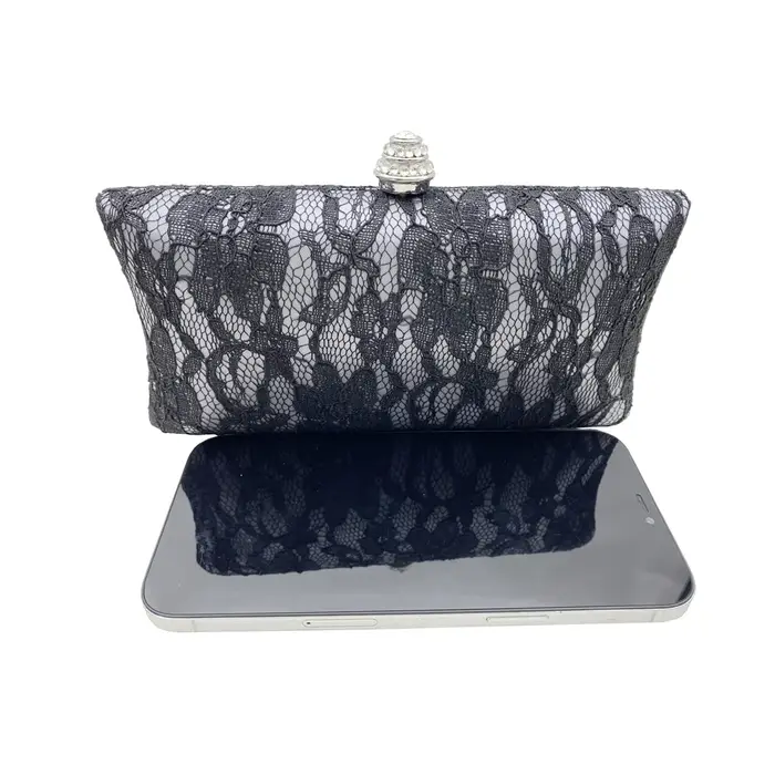Pochette de soirée brodée vintage pour femmes, sacs à main en dentelle pour dames, sac de fête de mariage, sacs à bandoulière JOCrossbody en métal