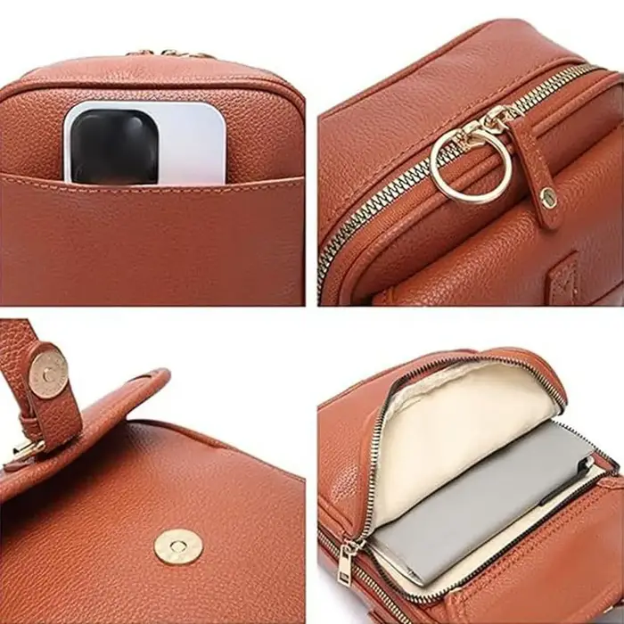 Sac messager en cuir pour femmes