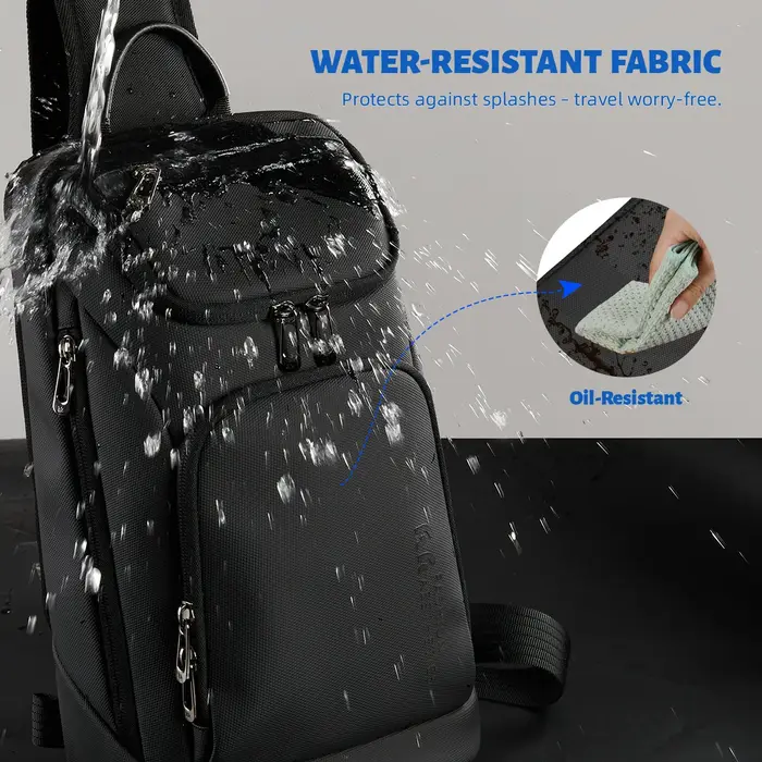 HcanKcan sac à bandoulière pour hommes d'affaires sac de poitrine étanche à la mode pour IPad 11 pou