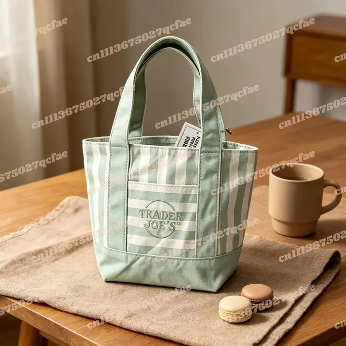 Mini sac fourre-tout Trader Joe's en toile