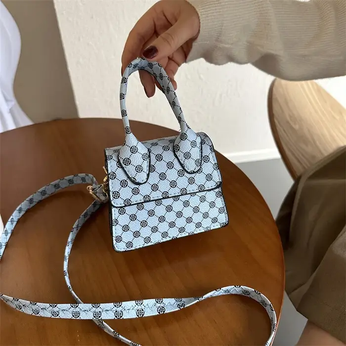 Sac à main carré rétro imprimé tendance pour femme