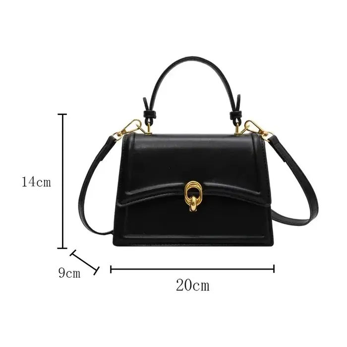 Sac à bandoulière en cuir PU marron/café pour femmes