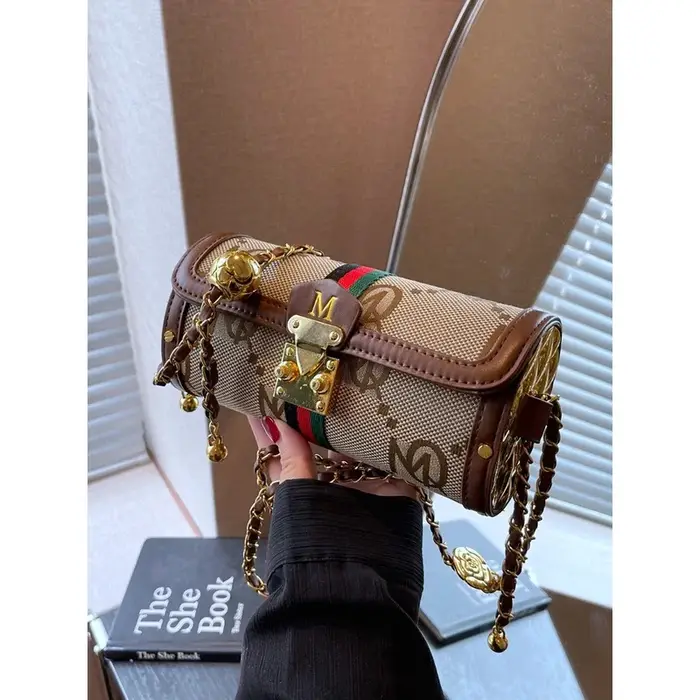 2025 nouveau sac de créateur haut de gamme femme 2025 nouveau printemps et été niche sac à bandoulière sac de messager cylindre
