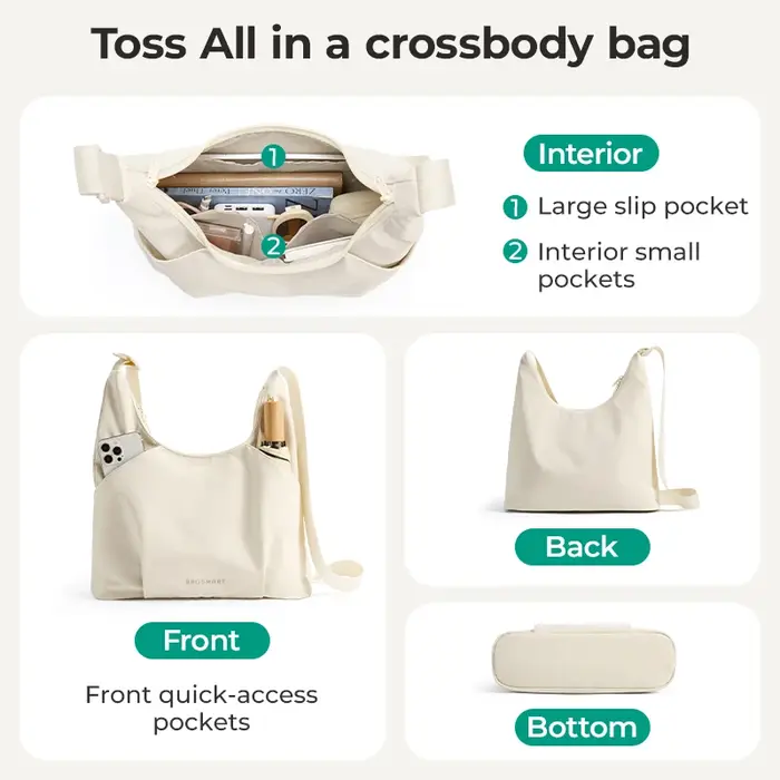 BAGSMART sac à bandoulière Hobo pour femmes loisirs messager