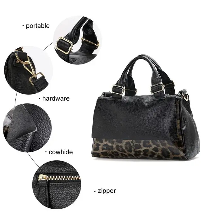 Aidrani sac à main en cuir véritable 2025 sac de mode pour femmes premium imprimé léopard marque de