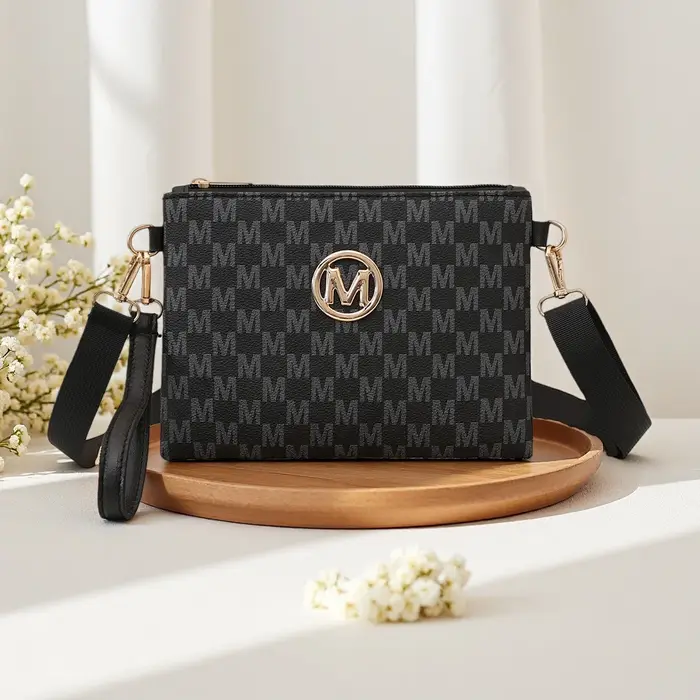 Petit sac à bandoulière monogramme rétro vintage, sac à bandoulière et sac à bandoulière polyvalent