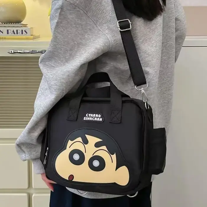 Crayon Shin-chan sac à main dessin animé Double épaule maman sac grande capacité Bento boîte à déjeu