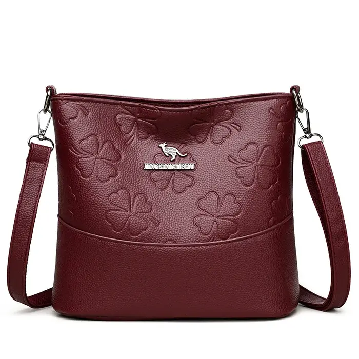 Sac seau tendance pour femme en cuir souple grande capacité