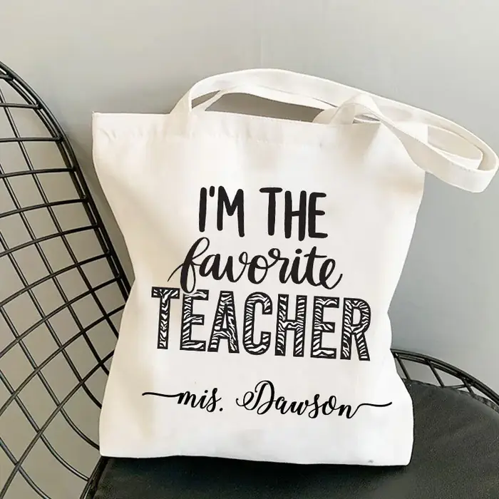 Sacs fourre-tout personnalisés pour cadeaux de l'enseignant