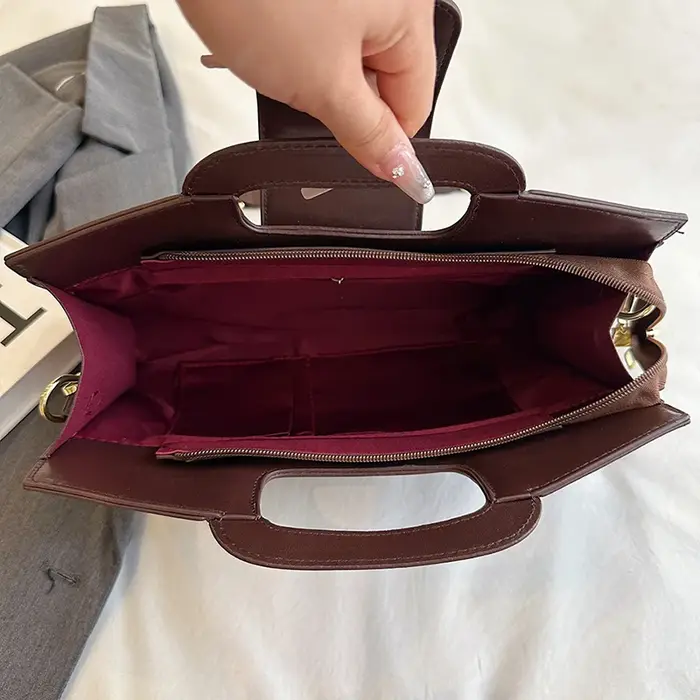 Sac à main à rabat rétro en cuir PU pour femme