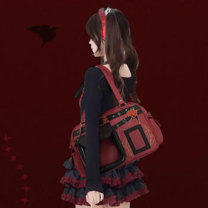 Kabaqoo – sac à bandoulière en toile Love and Deepspace pour femmes