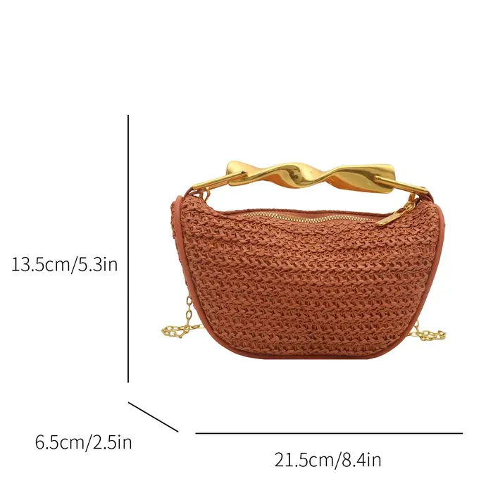 Gusure été concepteur épaule sac à bandoulière paille tissage pochette sac à main femmes boulette bandoulière sac de plage mode nuage sac à main