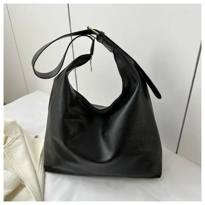 Sac fourre-tout en cuir tendance pour femmes, grand sac à bandoulière simple de grande capacité, sac