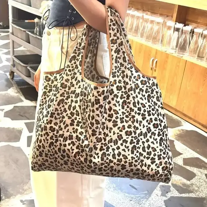 Sac de Shopping à main imprimé léopard de grande capacité